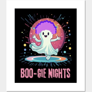 Boo Halloween Ghost Disco Boogie Funny Spooky Posters and Art